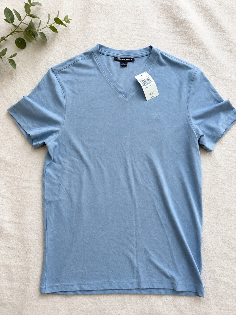 Michael Kors Men’s Light Blue V-Neck Tee